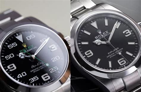 rolex air king vs explorer 1|rolex 5500 air king review.